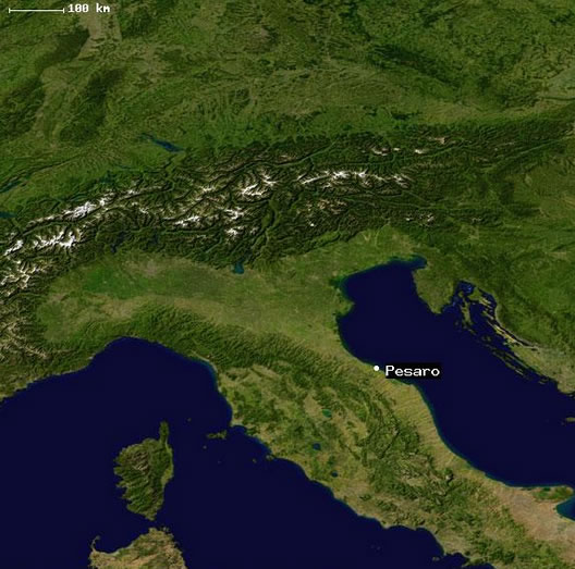 Pesaro satellite map