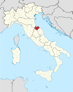 Pesaro provinnce map italy