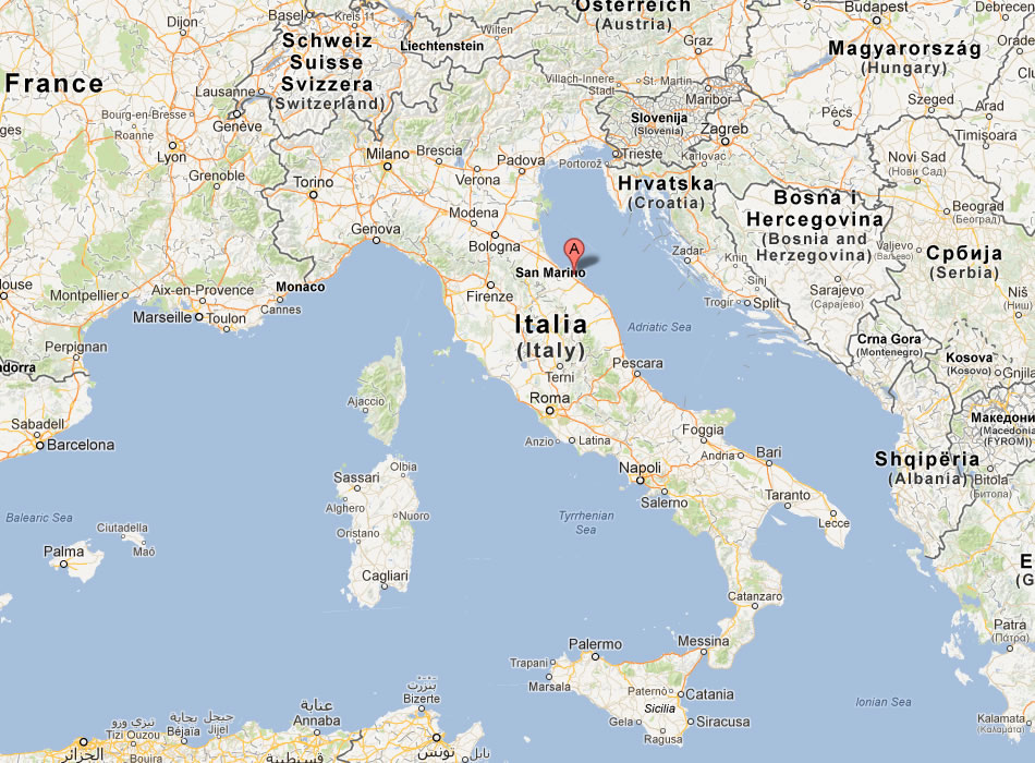 map of Pesaro italy