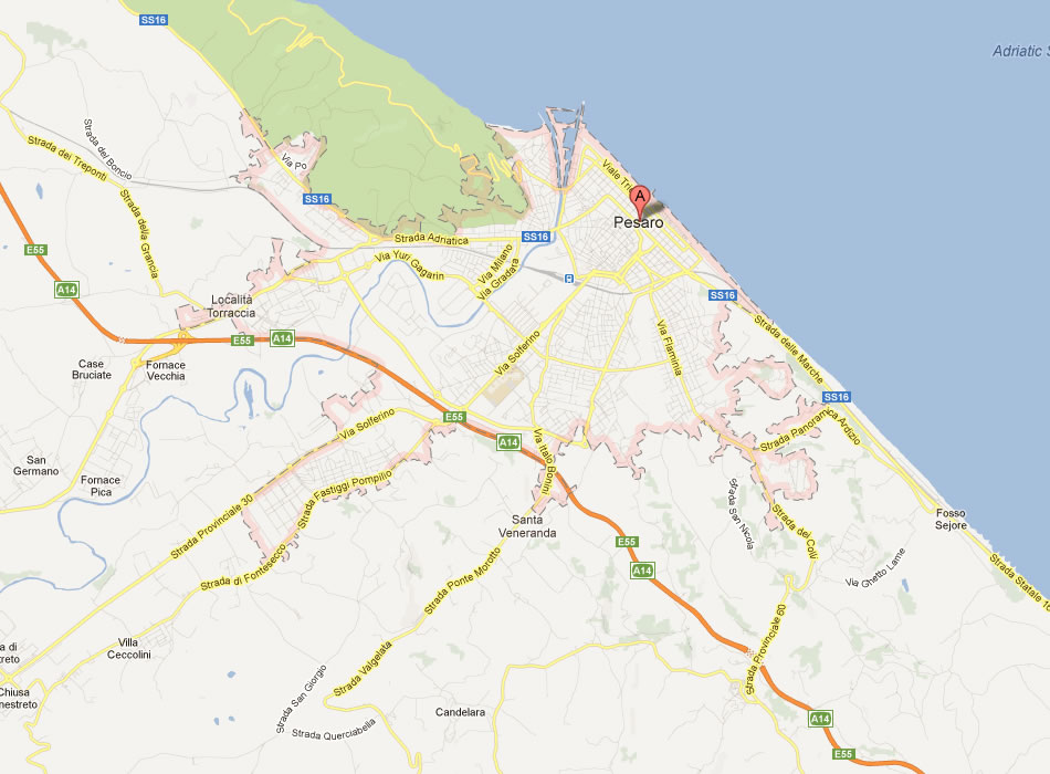 map of Pesaro
