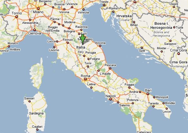 Pesaro italy map