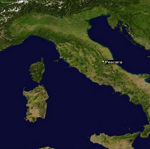 Pescara satellite map