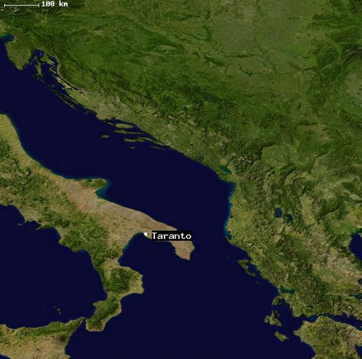 Taranto satellite map