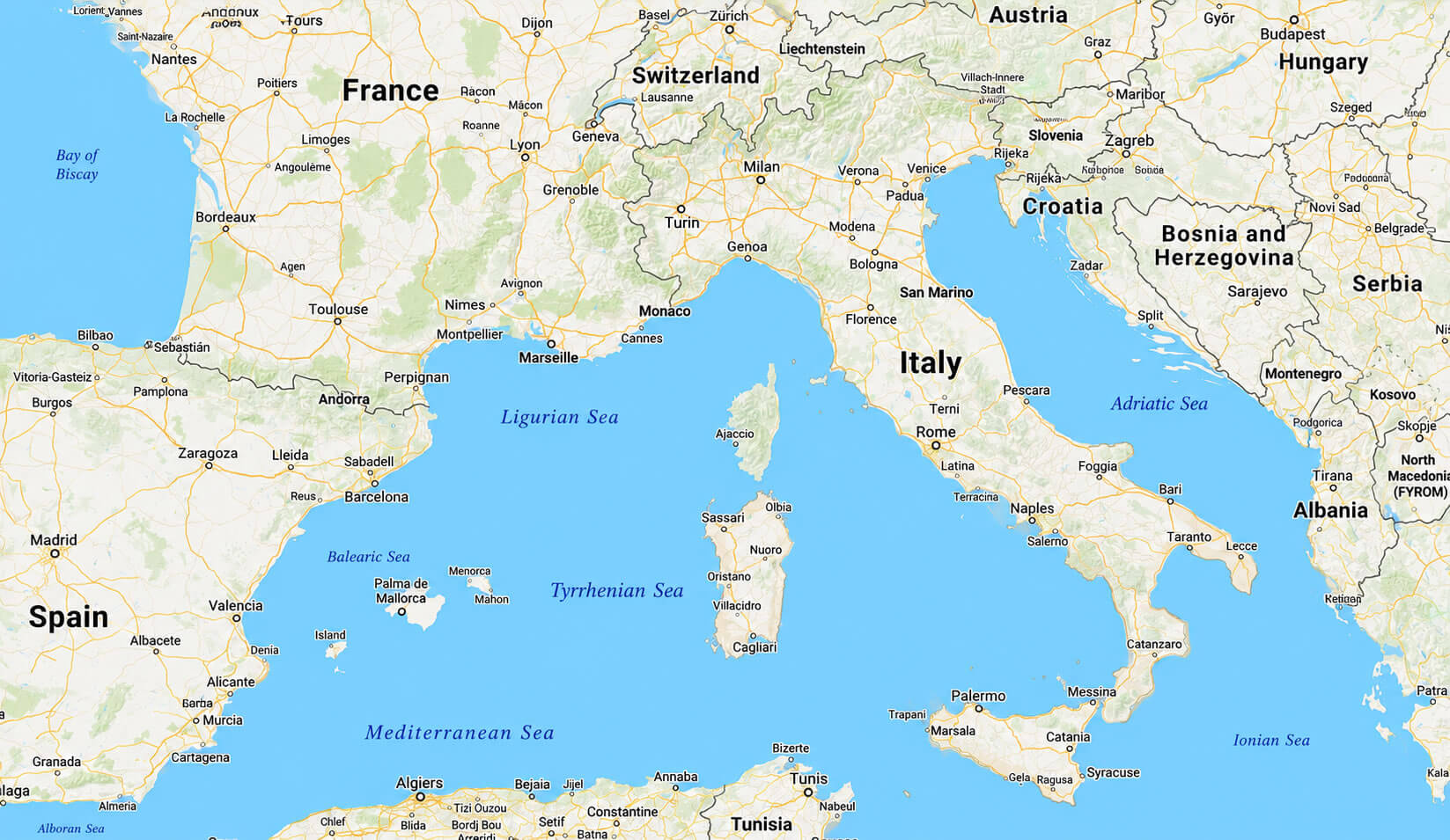 Italy Google map
