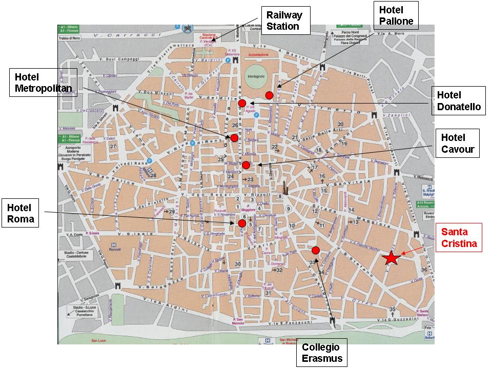Piacenza downtown map