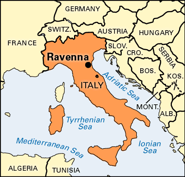 Ravenna map Italy