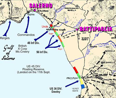 Salerno area map