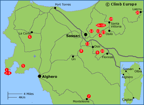 Sassari sicilia map