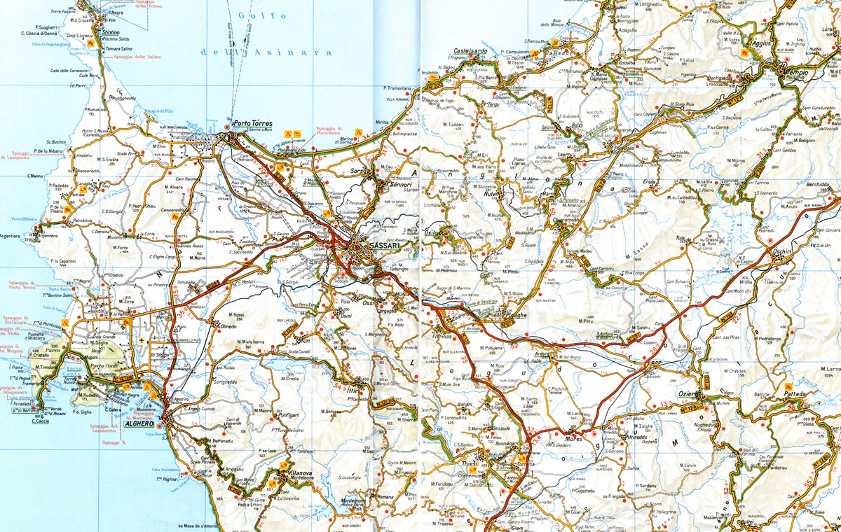 Sassari map