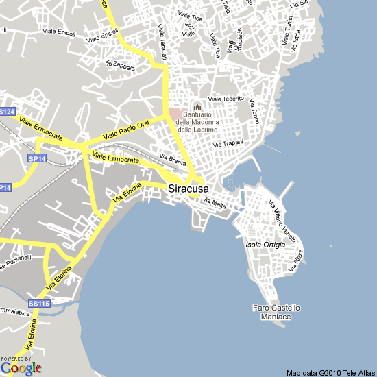 Siracusa City Center Map