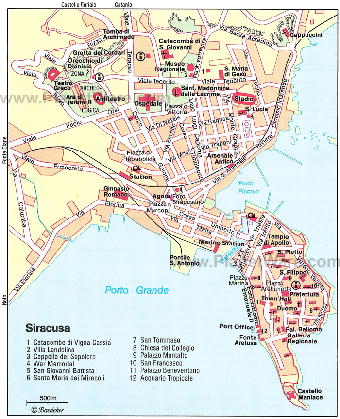 Siracusa tourist map