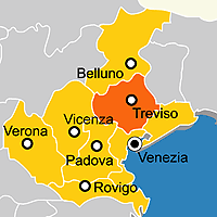 Treviso province map