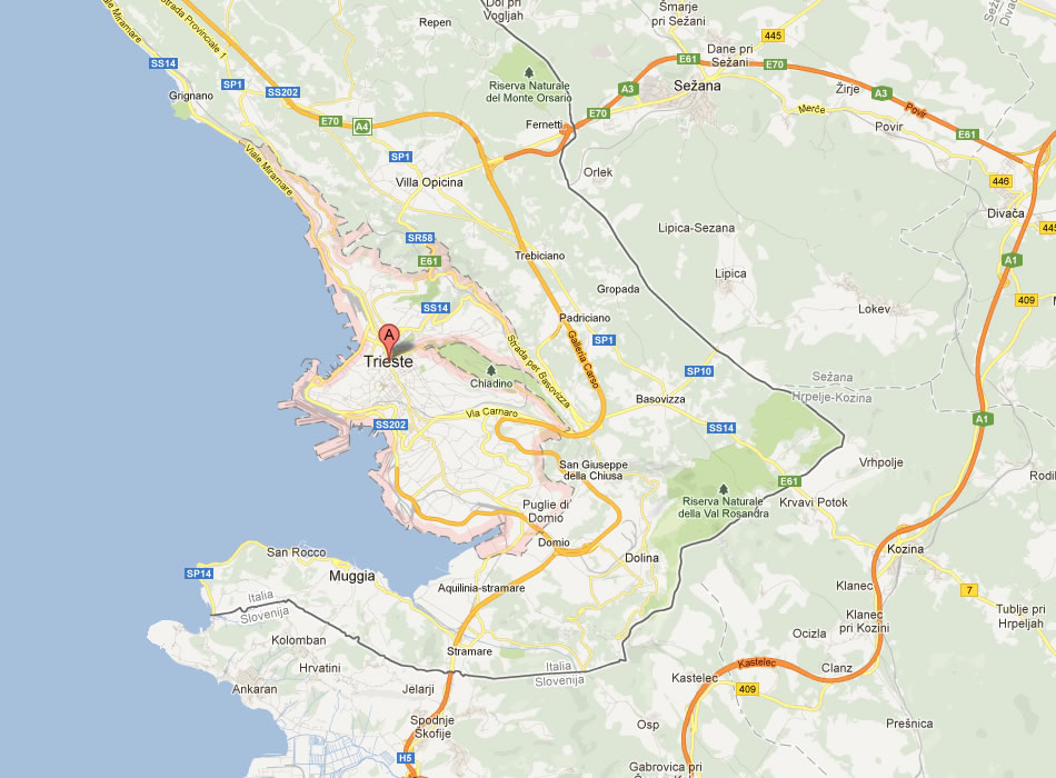 map of Trieste