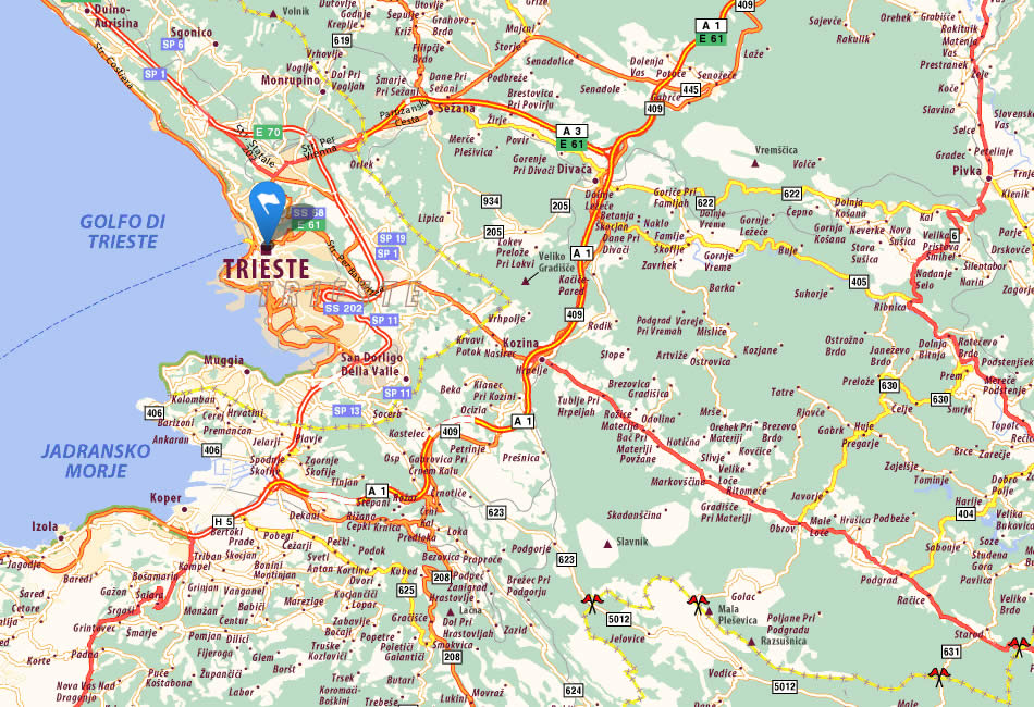 Trieste map
