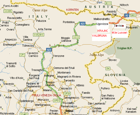 udine regional map