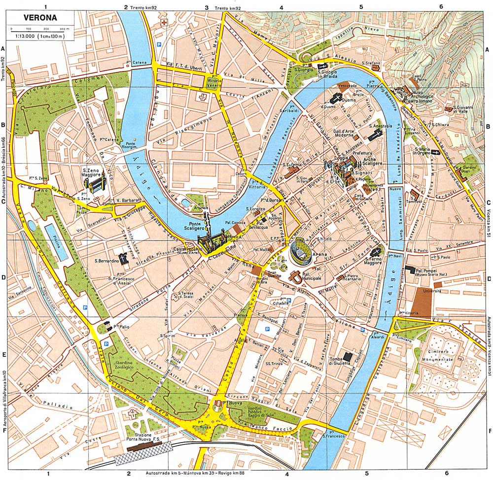 Verona Tourist Map