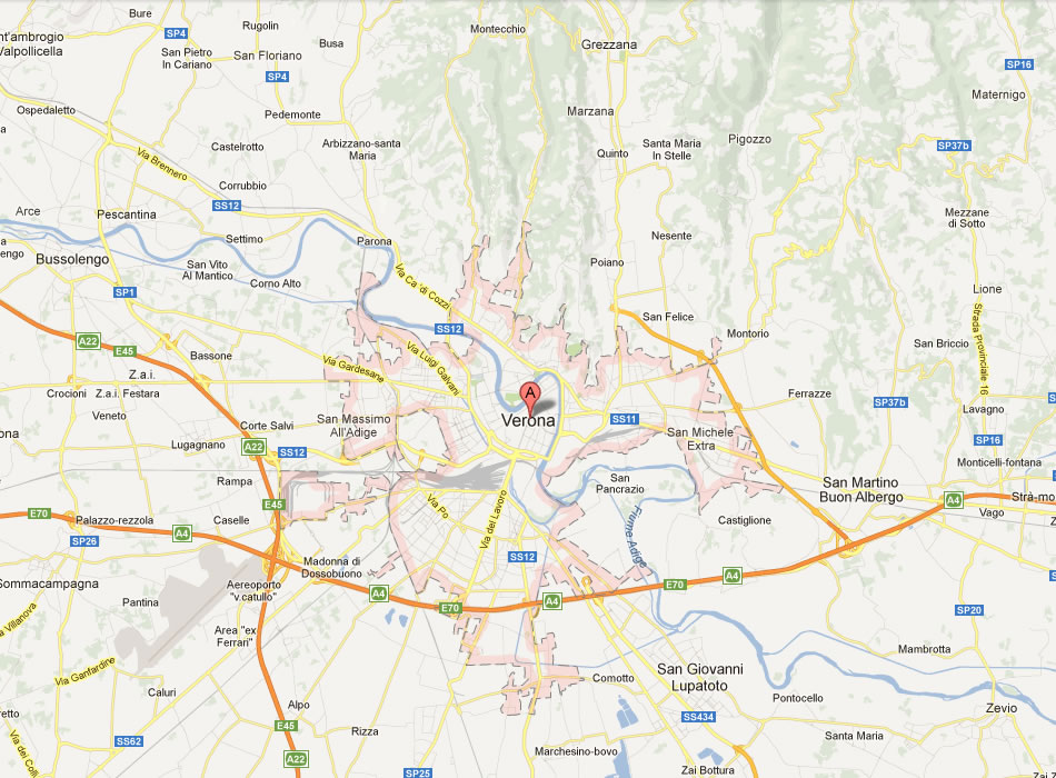 map of Verona