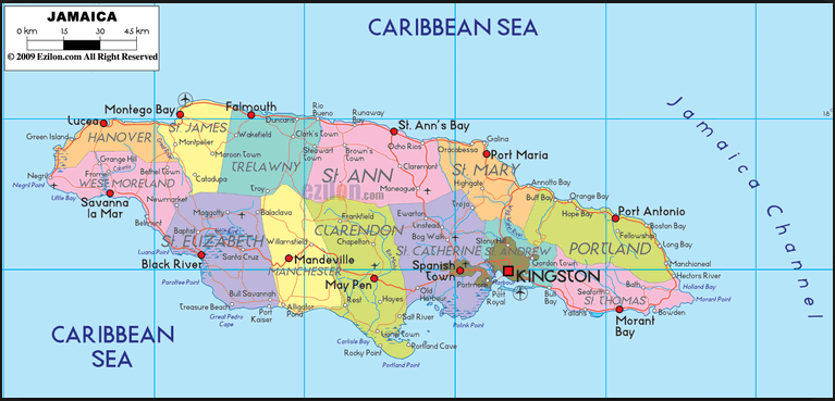 Jamaica Map