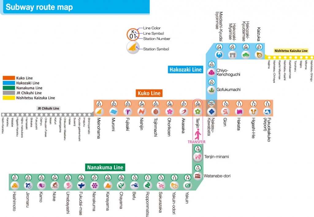 Fukuoka subway map
