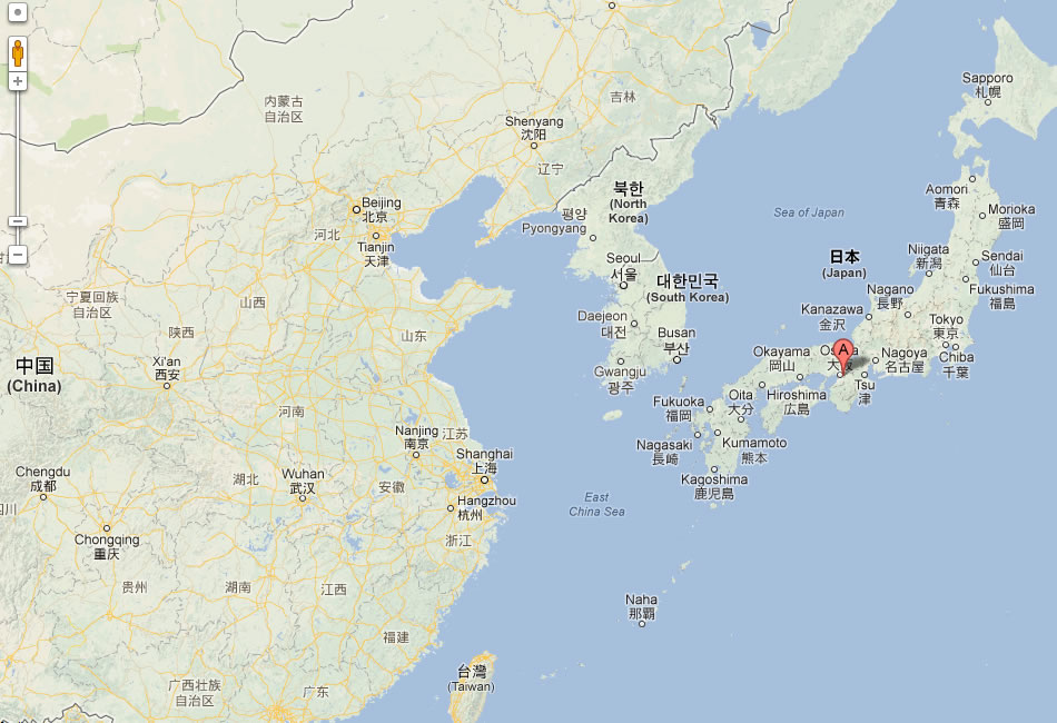 map of Higashiosaka japan