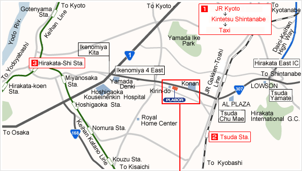 hirakata center map