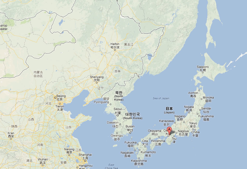 map of Hirakata japan