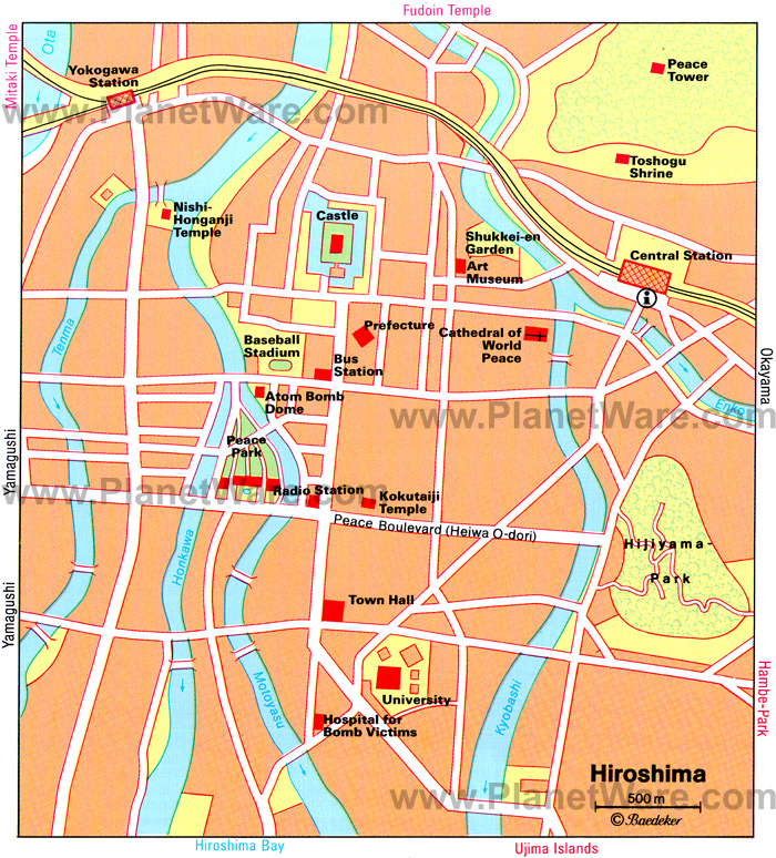 Hiroshima map