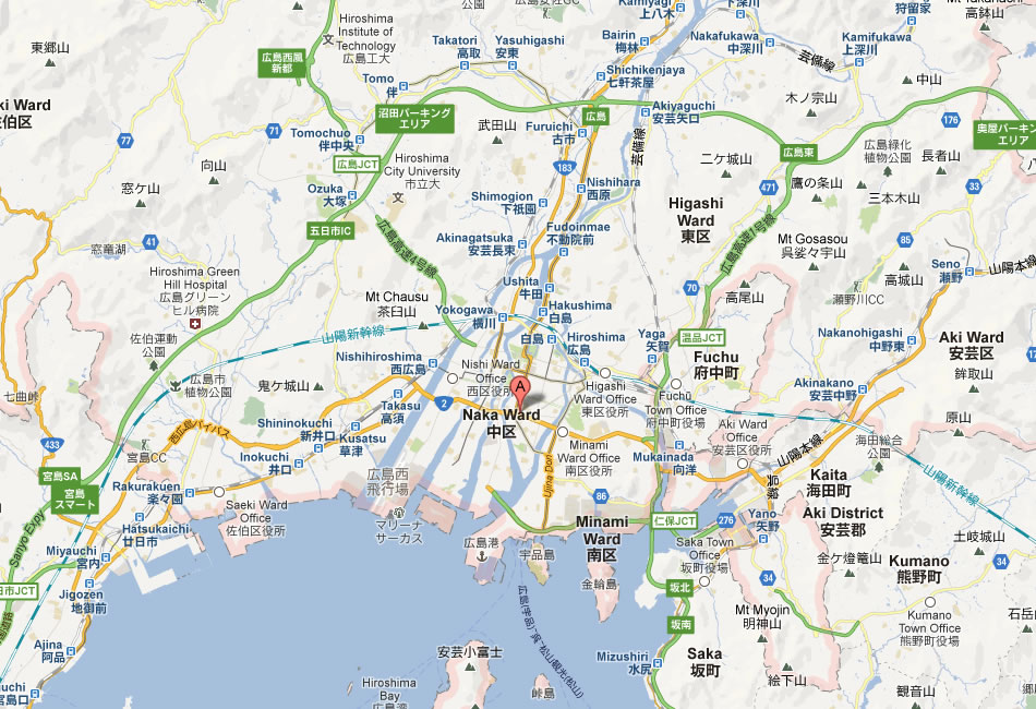 map of Hiroshima