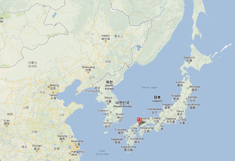 map of Hiroshima japan