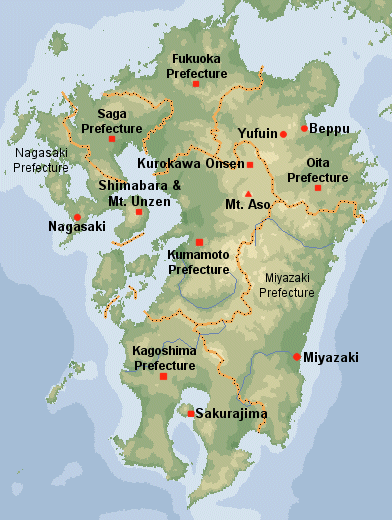 Kagoshima kyushu map