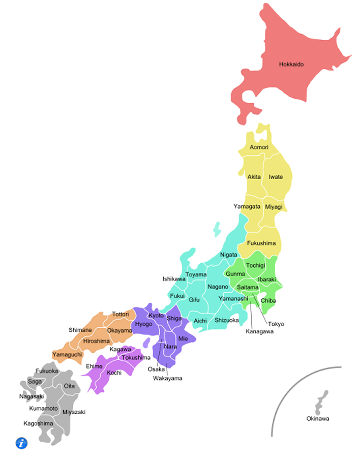 japan administrative map