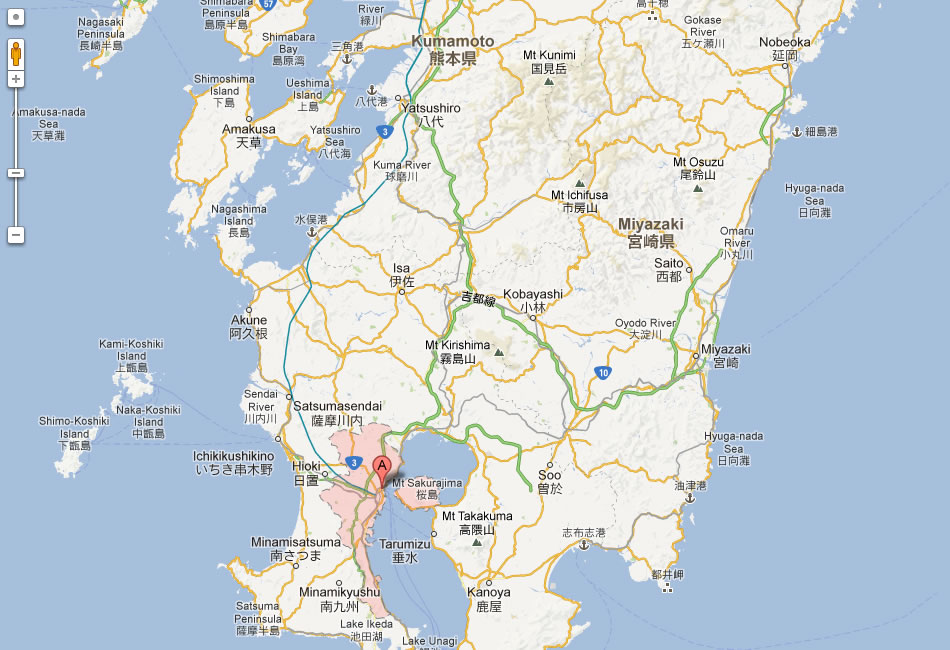 map of Kagoshima
