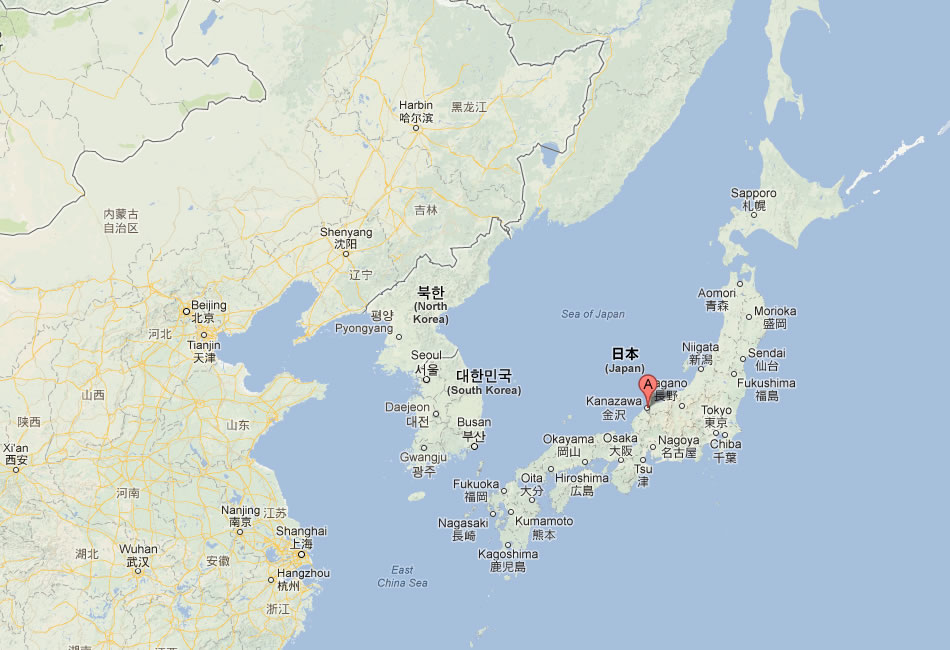 map of Kanazawa japan