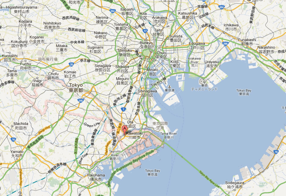 map of Kawasaki