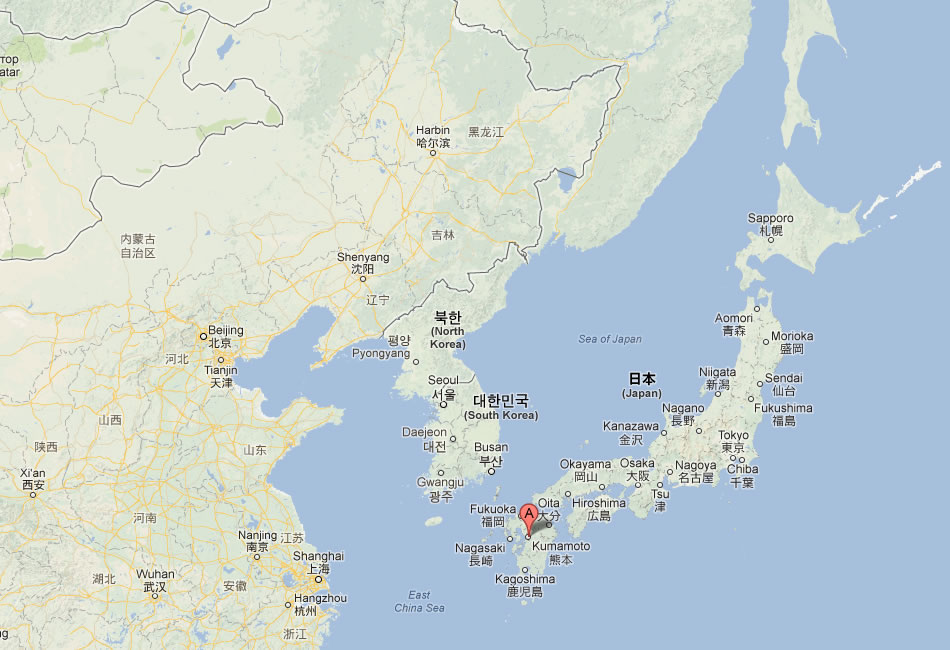 map of Kumamoto japan