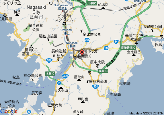 Nagasaki hotels map