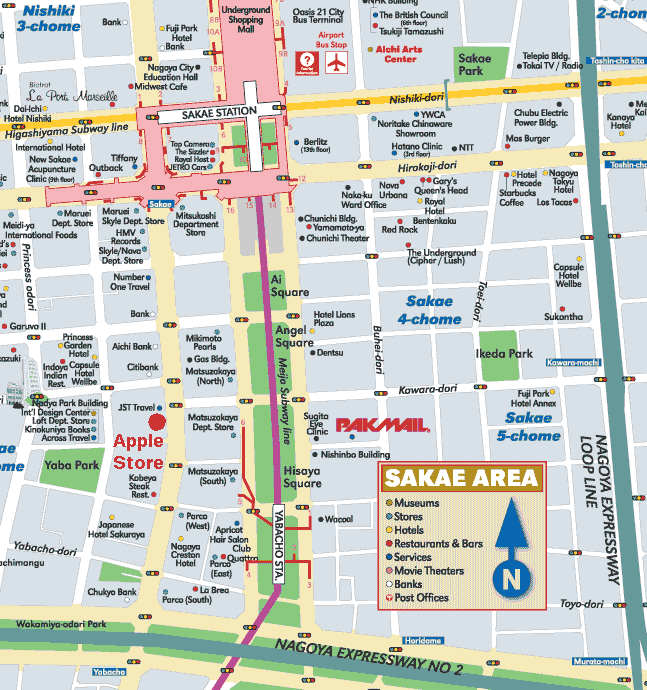 Nagoya Tourist Map