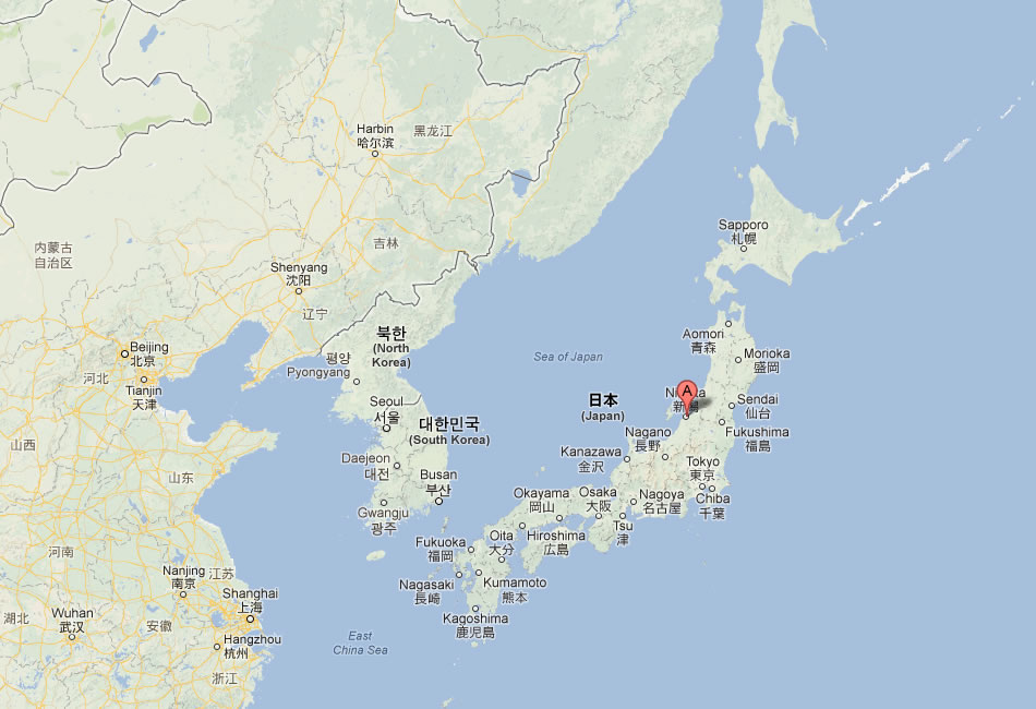 map of Niigata japan