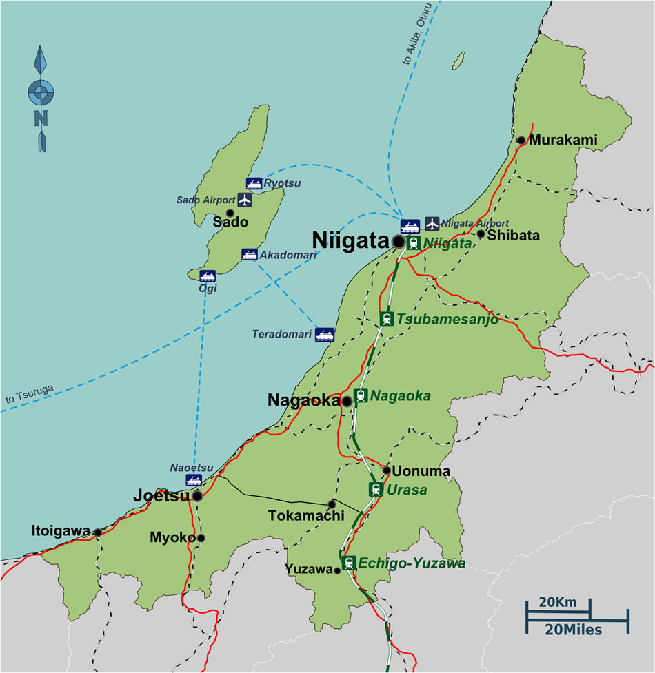 Niigata regions map