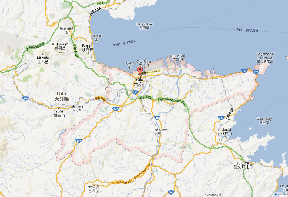 map of Oita