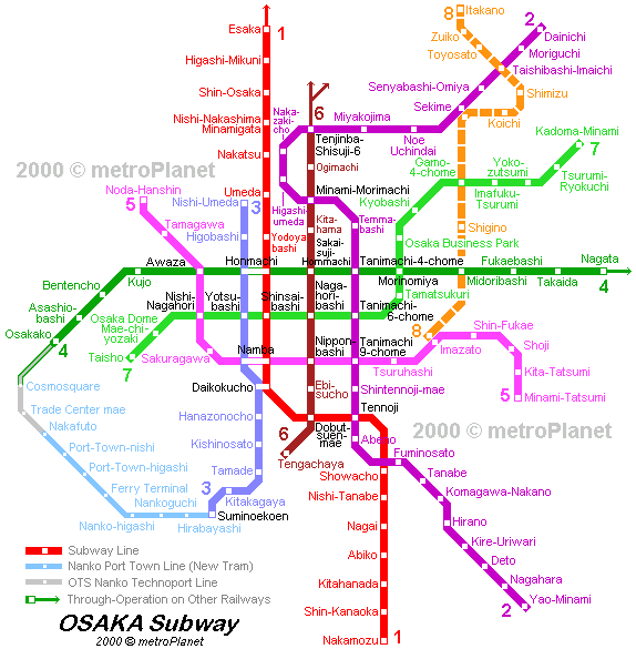 osaka subway map