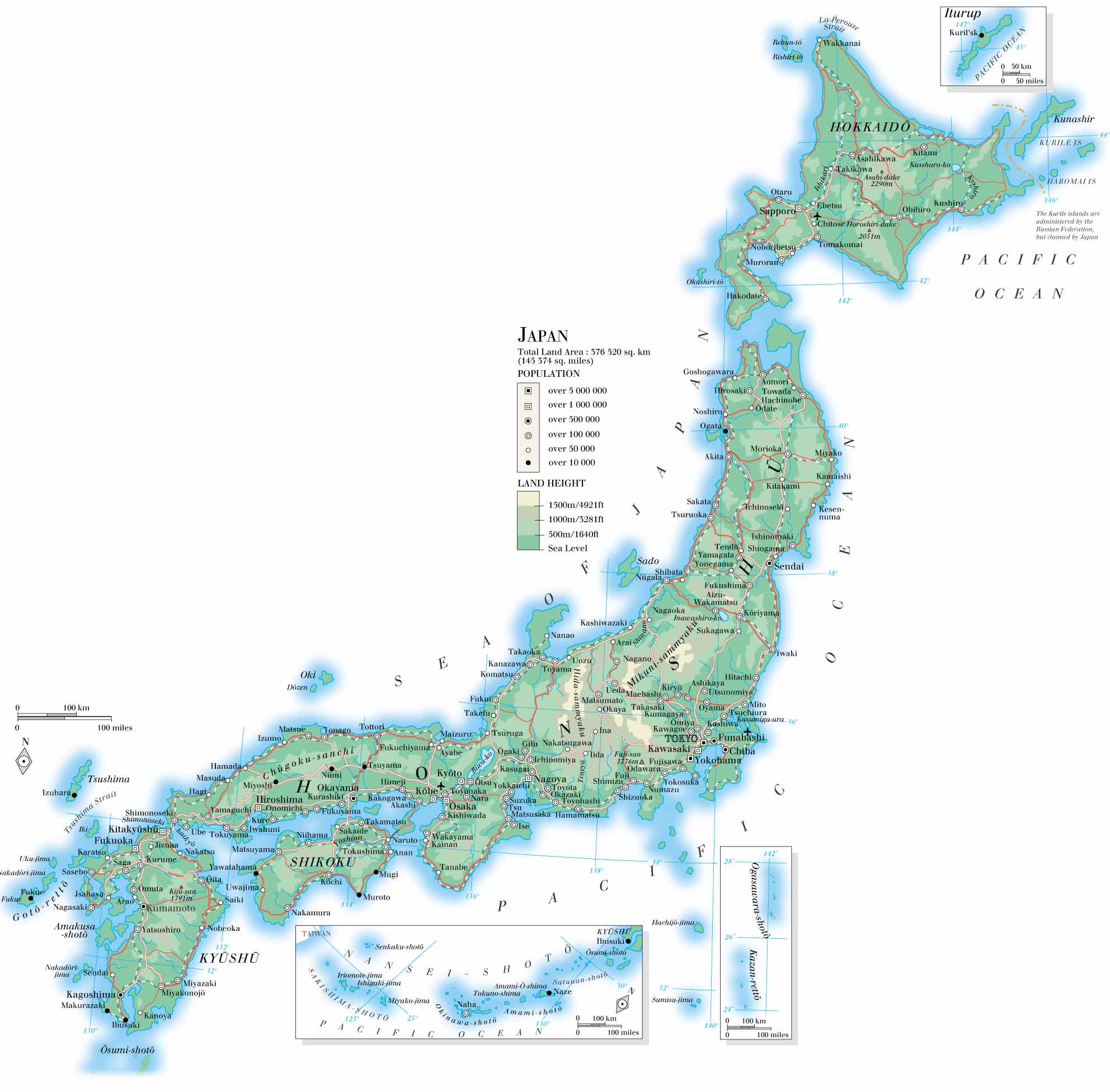 political map of japan