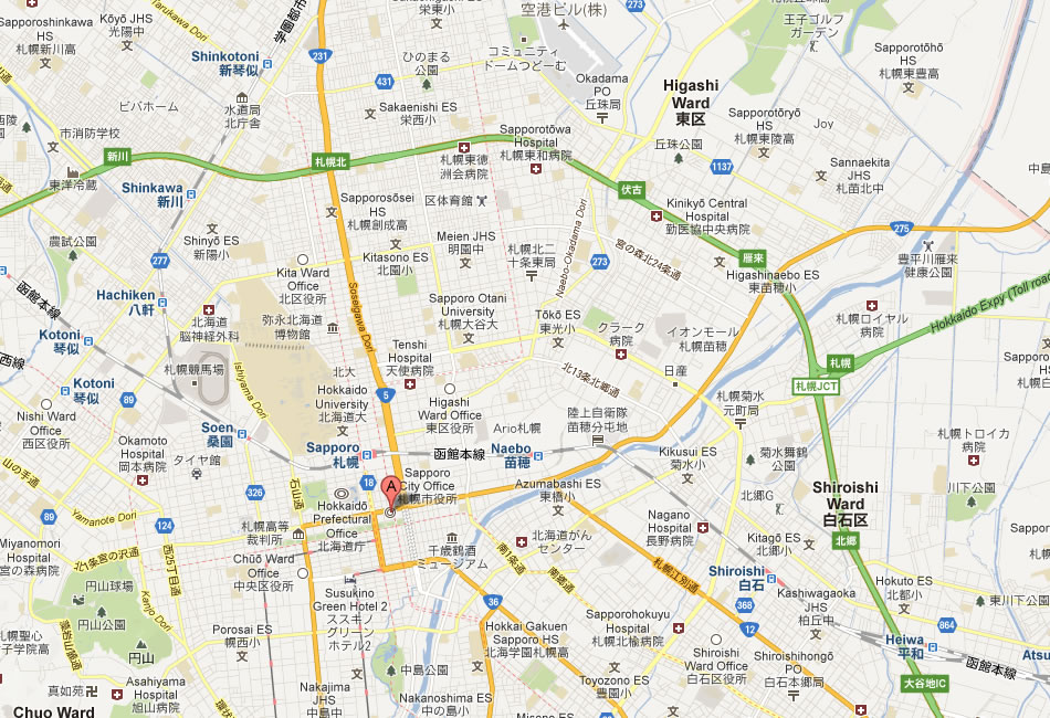map of Sapporo