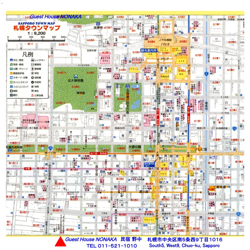 Sapporo japan map