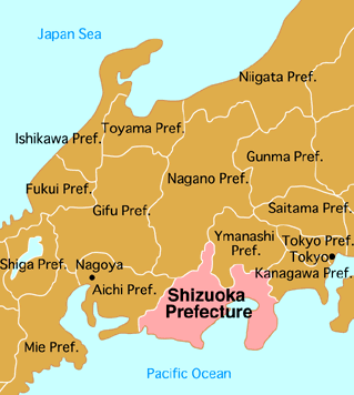 Shizuoka prefecture map