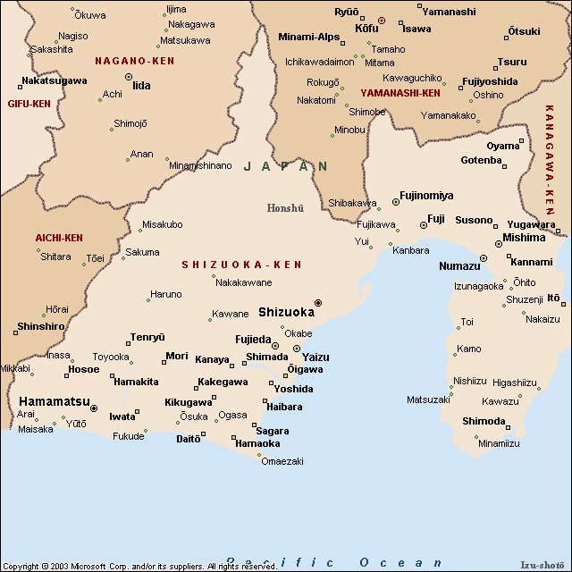 Shizuoka area map