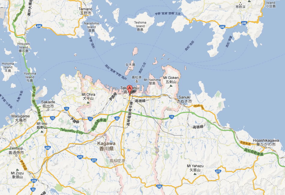 map of Takamatsu