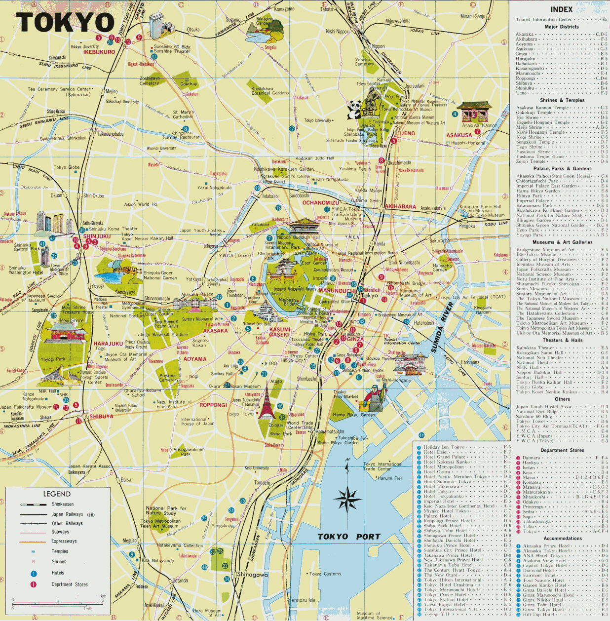 Tokyo City Tourist Map