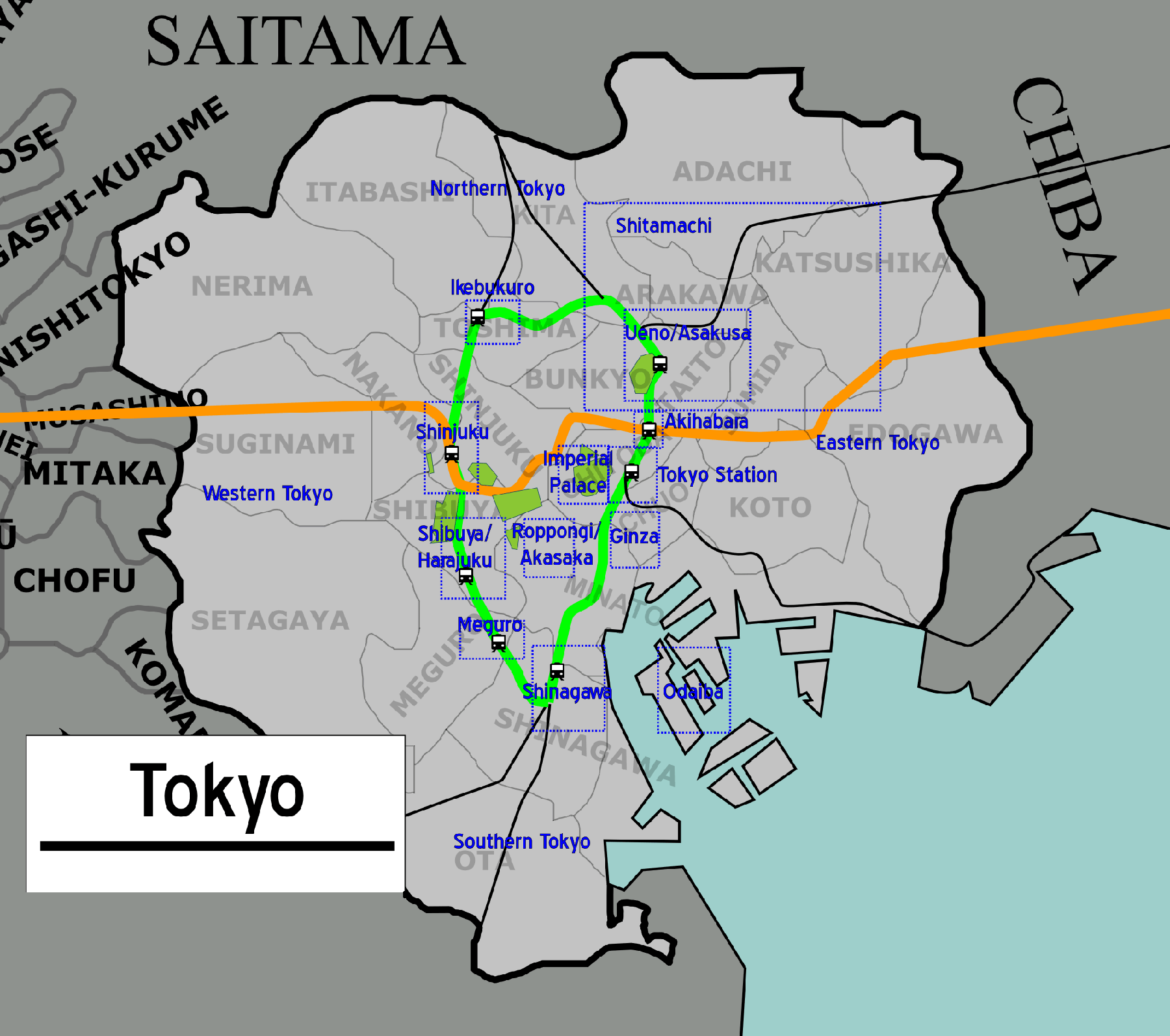 tokyo regional map