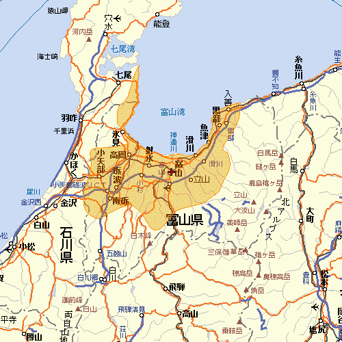 toyama province map
